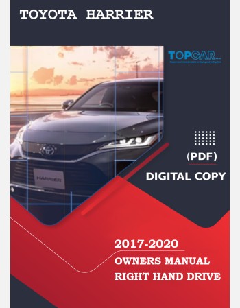 toyota harrier 2017-2020 owners manual in english